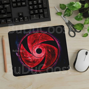 Bandai | Uzumaki Sharingan eyes small size Mouse Pads Naruto E-sports Gaming Speed Mousepad Gaming Rubber Keyboard HD printing Desk Mat