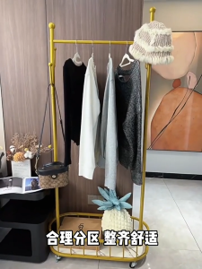 【SG stock】Light luxury removable coat rack household clothes storage rack balcony bedside simple bedroom floor hanging hanger indoor