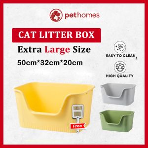 Baskom Bak Pasir Pup Kucing Cat Litter Box Tempat Kotoran Hewan SUPER JUMBO