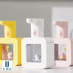 USB Cute Character Automatic Foam Touchless Hand Soap Dispenser Kids Wall Mount