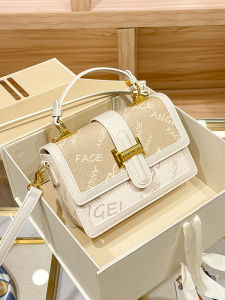 Hong Kong High-End Graffiti Leather Mini Square Bag Womens Fashion Versatile Single Shoulder Slant Cross Bag Summer New Arrival