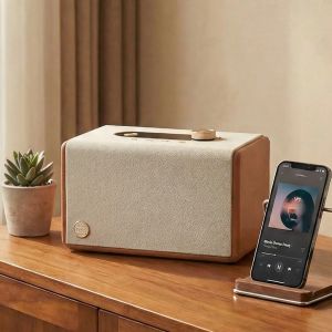 GIEC Q25 Wireless Bluetooth Speaker HiFi Sound Quality Home Use Music System with Wi-Fi Connection And USB Auxiliary Input