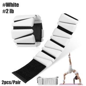 1Pair 2-4lbs Adjustable Wrist & Ankle Weights - Silicone Weighted Bracelets for Women Men - YogaRunningPilatesWater Exercises