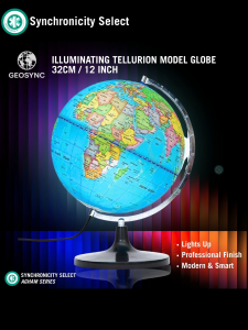 GEOSYNC by Synchronicity Select - World Standard Globe 20 / 25 / 32cm (12") + Each Country Is Denoted By A Different Shade Which Helps With Easy Identification + AP / Social Studies + Great Educational Aid +