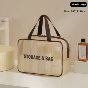 MIRUIDUO | Breathable Water-Draining Large Capacity Transparent Makeup Travel Bag