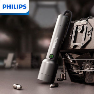 Philips 1236 Flashlight LED With Type-C 18650 Rechargeable Battery Fishing Torch EDC Light Camping Self Defense
