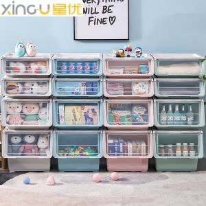 Extra Large Flip Top Childrens Toy Storage Box Star Superior Plastic Underbed Organizer Bin Nordic Style Bedroom Storage