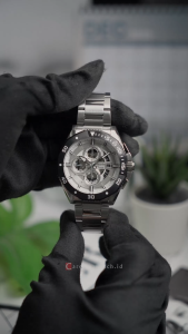 Jam Tangan Pria Alexandre Christie Chronograph AC 6679 MCBTESL Silver Dial Silver Stainless Steel Strap