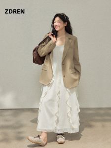 ZHANGDAREN | Bộ Đầm Ôm và Áo Blazer Dành cho Người Mập