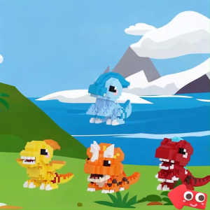 (BOX) Bricks Dinosaurus Nano Balok Mini Bricks 1 Box Bricks Dino Anak Perempuan Hadiah