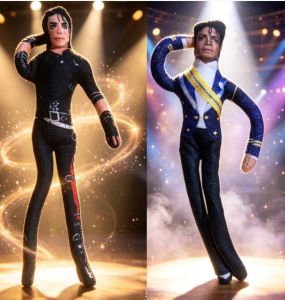 Hot Toys | Michael Jackson Movable Joint Plush Action Figure Anime Stuffed Doll Cosplay Prop Collectible Gift for Fans Home Decoration