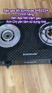 BẾP GAS DƯƠNG KÍNH SUNHOUSE SHB3224. ĐẸP-BỀN-SANG-BẢO HÀNH CHÍNH HÃNG TOÀN QUỐC
