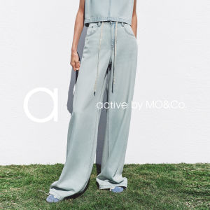 MO&Co. | Active Tencel Cotton Thin Wide Leg Jeans