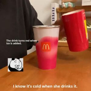 Heat Sensitive Changing Color Cup Large Capacity Summer Ice Drink Home Use Drinking Water Cup Cute Direct Drinking Mouth Universal