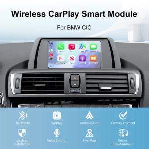 Ezonetronics | Ezonetronics Wireless CarPlay Android Auto Retrofit Kit Decoder Box for 2008-2014 BMW CIC 1 3 5 6 7 Series/ X1 X3 X5 X6 Z4/ MINI