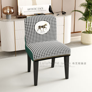 2025 New Simple Home Use Backless Chair Cover Full Wrap Solid Color Wooden Chair Cushion Nordic Style Dining Table Seat Cover