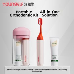Young Elf | Orthodontic Mouthwash Cup Toothbrush Organizer Portable