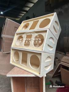 BOX SPEAKER  4 INCH LINE ARRAY DOBEL PLUS TWITER AUDAX AX65 tebal triplek 8-9 mm