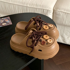 XIXITIAO | Retro Forest Style Buckle Clogs Anti-slip Thick Soles Summer Comfortable Sandals