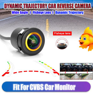 Dynamic Trajectory REVERSE CAR CAMERA with Moving Guidelines - Rear View Backup Camera Night Vision Wide Angle Universal
