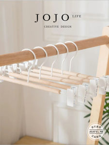Simple Wooden Sliding Pants Hanger Non-Slip Bead Design for Home Use Practical Closet Organizer by Mr Grocery