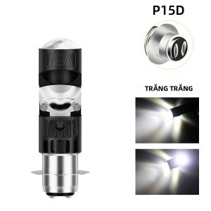 Bóng Đèn Pha Xe Máy Mini LED BA20D H6M P15D H4 12V Trắng Vàng Cận/Xa Đèn Sương Mù - Phụ Kiện Chiếu Sáng Xe Máy
