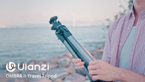 Ulanzi Ombra II 156cm Travel Tripod 360 Ball Head Phone Holder Clip for DSLR Camera Smartphone