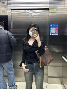 plus Size Womens Long Sleeve T-Shirt Spring Pure Desire Asymmetric Slim Fit Base Shirt Commute Korean Style Solid Color