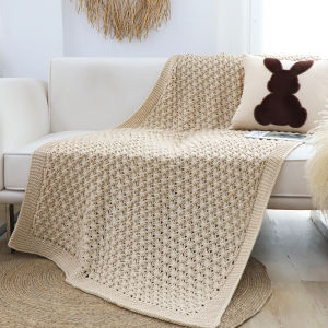 MUYI HOME | Knit Bead Blanket Sofa Cover Bed Cover