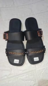 Sandal Wanita Flat Rantai Kekinian Sendal Cewek Terbaru 2025