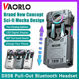 Vaorlo Tai nghe Earbuds khử tiếng ồn Tai nghe bluetooth TWS loại kéo ra chính hãng tai nghe không dây Tai nghe kèm Micro thể thao âm thanh nổi cuộc gọi HD cho điện thoại thông minh