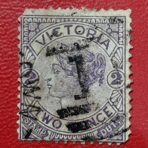 Koleksi Prangko kuno Australia Jadul Victoria 2 pence TH 1885-1898 USED