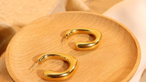 MallMainan-K193 Anting Hijab Setengah Bulat Aksesoris Perhiasan Wanita Korean Style / Anting Korea