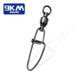 20-100Pcs Stainless Steel Ball Bearing Snap Swivels Cross Lock Lure Clip Fishing Connector Saltwater Tackle