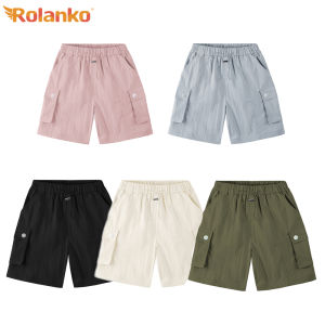 Rolanko Kids Shorts Summer Sports Casual Outdoor Running Lightweight Quick Dry Parachute Pants with Pockets Boys Girls 5-12 Years