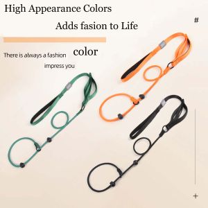 สายจูงฝึกสุนัขสลิปตะกั่ว1ชิ้นสายจูงสุนัขป้องกันการสำลักไม่มีตะขอสายจูงสุนัขเข็มขัดเชือกทนทานการฝึกการเดินสุนัขเชือกลากสายจูงปลอกคอสัตว์เลี้ยง สายจูงสุนัข