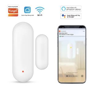 Tuya WiFi Thông Minh Cảm Biến Cửa Cửa Thông Minh Mở/Đóng Cửa Máy Dò Wifi Cảm Biến Cửa Sổ Smartlife Ứng Dụng Làm Việc Với Google Home alexa
