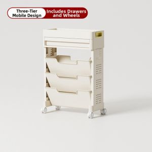 Movable Multilayer Bookshelf Wheels