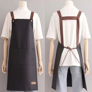 Kitchen Apron Waterdrop Resistant with 1 Pocket Cooking Kitchen Aprons for Women and Men Chefs - Practical and Durable