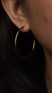 HB Jewelry Silver IRAIDA Big Circle Hoop Earrings Womens Fashion Accessories EH00451