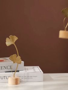 Ornamen Ginkgo Biloba Besi gaya Skandinavia Rumah Kreatif pintu masuk ruang tamu pintu masuk dekorasi Daun Dekorasi kerajinan logam mewah iron ginkgo biloba ornaments