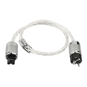 YYAUDIO HIFI 7N OCC Cáp Âm Thanh Mạ Bạc Hi-End Dây Nguồn Với Vỏ Sợi Carbon Cắm Cho CD Khuếch Đại EU/Mỹ Kết Nối