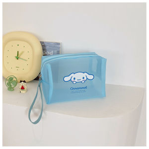 Sanrio Clow M K-style Color Mesh Hollow Transparent Wash Bag Cosmetic Bag Portable Clutch Bag Sweet