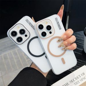 Crashstar MagSafe mờ bằng nhựa PC mờ cứng chống sốc Ốp điện thoại cho iPhone 16 15 14 Pro Max Plus 13 12 11 Pro Max thời trang đơn giản không dây sạc Ốp điện thoại phủ sương chống vân tay Vỏ bảo vệ với bảo vệ ống kính cao