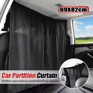 2pcs/set Sun Shade Privacy Curtain Taxi Car Isolation Curtain Partition Protection Curtain Commercial Car Interior Accessories