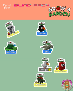 Grow a Garden Vinyl Stickers - Blind Pack - 16 pcs per pack - Water Dust and Scratch Proof - Stick to any surface - Decor Stationery Collectibles