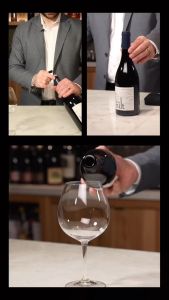 Dụng cụ mở nắp rượu vang cán gỗ có bao da - Đồ khui Rượu Vang Cao Cấp - Corkscrew kích thước 11.5cmx2.6cm