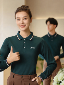 JINGYILAIXIU | Áo Polo Dài Tay Có Logo Riêng