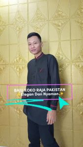 LM 30961 Baju Koko Pria Lengan Panjang QURTA RAJA PAKISTAN MADINAH Katun Jumbo Big Size Oversized