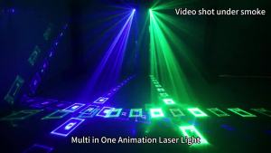 HCWE Night Light DMX LED Red Green Laser Stage Light Indoor Holiday Party Lamp Wedding Club Bar Decor Home Birthday Event Lamp